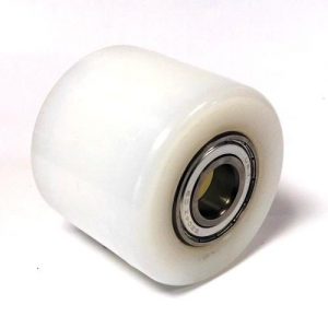 D82 x 60mm – White Nylon Load Roller including bearings