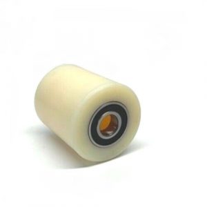 D80 x 93mm – White Nylon Load Roller including bearings