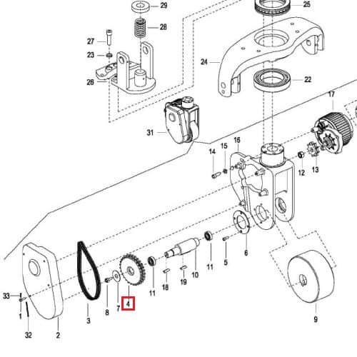 Single Load Roller Axle 1113-130007-40 EPT12 EZ 