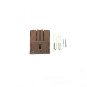 Anderson SBS75X AMP #10/12 Brown Battery Connector with Female Auxiliary Pins